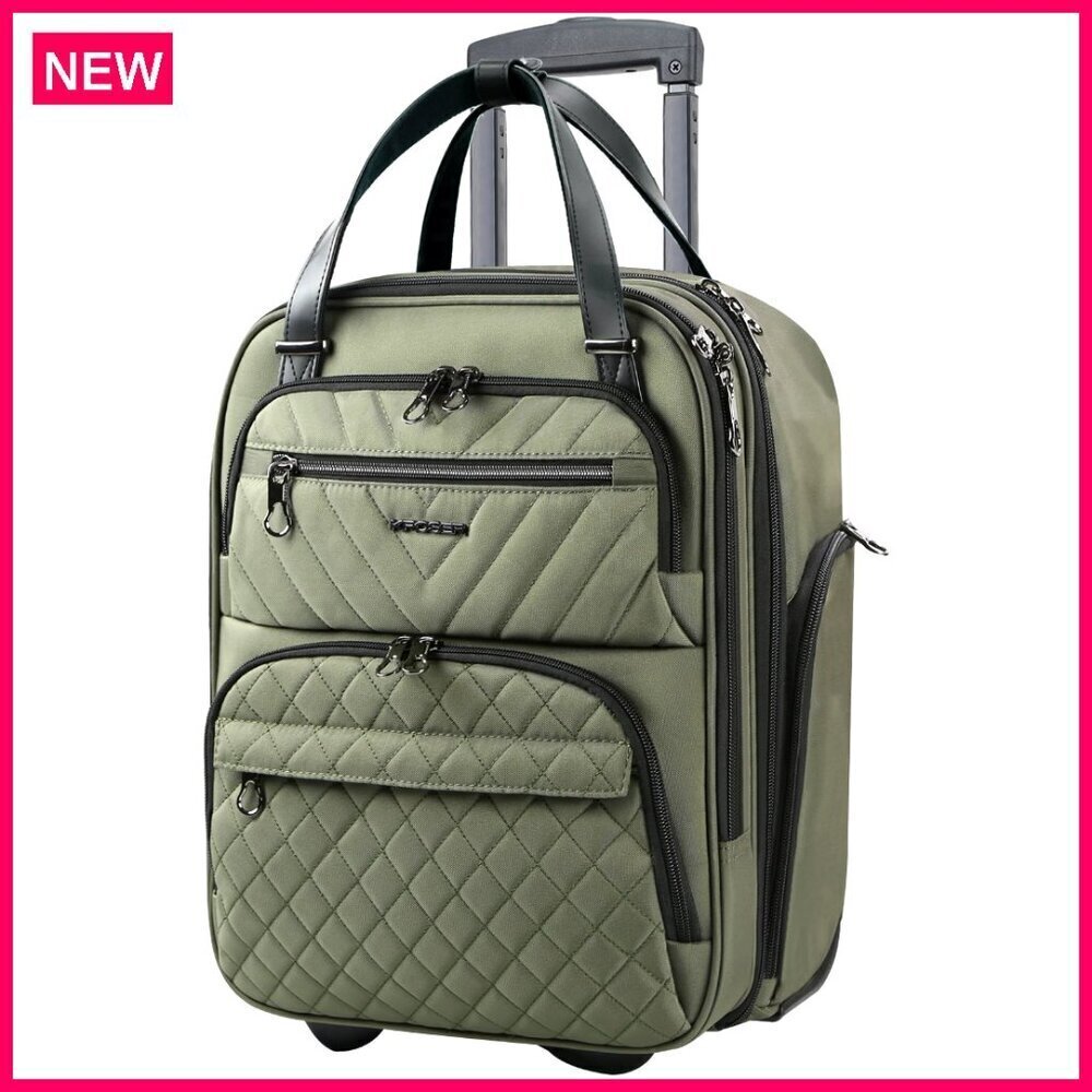 16-Inch Underseat Carry-On Luggage, Lightweight Overnight Suitcase,